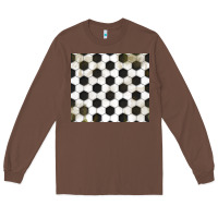 Chestnut distressed soccer pattern Long Sleeve Tee - TumblerDesignByShophia