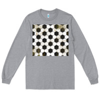 Heather Grey distressed soccer pattern Long Sleeve Tee - TumblerDesignByShophia