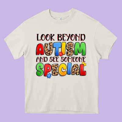 Look Beyond Autism And See Someone Special Heavy Core Tee Designed By Jahusdesignshop