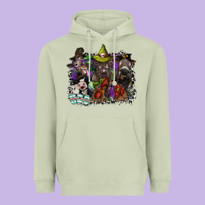 Animal Halloween Heavyweight Hoodie Designed By Sublimationcraftshop