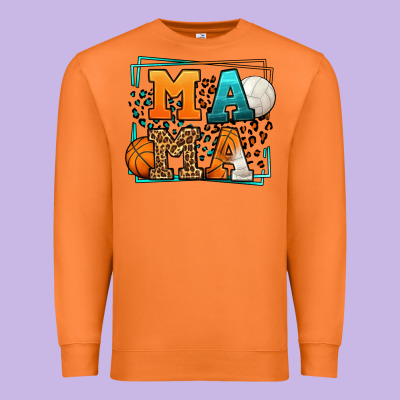 Basketball And Volleyball Mama Mother's Day Premium Sweatshirt Designed By Lillyallendesigns