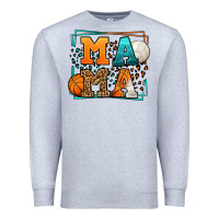 Heather Grey Basketball and Volleyball mama Mother's Day Premium Sweatshirt - LillyAllenDesigns