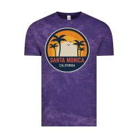Cloud Purple santa monica california Vintage Tee - artisFamous