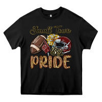 Black small town big pride maroon yellow Heavy Core Tee - MaliasSmallBusiness