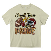 Mossy small town big pride maroon yellow Heavy Core Tee - MaliasSmallBusiness