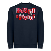 Navy Heart breaker Valentine's Day Heavyweight Sweatshirt - FaDigitalArtStudio