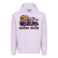 Lilac mardi gras skull truck Premium Hoodie - FaDigitalArtStudio
