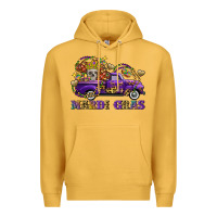 Mustard mardi gras skull truck Premium Hoodie - FaDigitalArtStudio