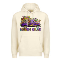 Sandshell mardi gras skull truck Premium Hoodie - FaDigitalArtStudio