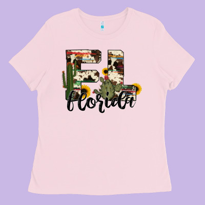 Florida State Cowhide Serape Cactus Ladies Tee Designed By Ranaportraitstore
