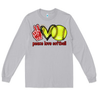 Moon Dust Peace love Softball Long Sleeve Tee - HowdyJamesFarm