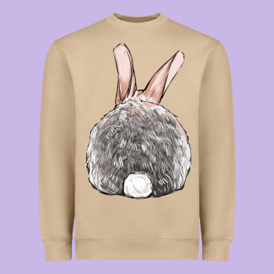 Easter Bunny Back View Heavyweight Sweatshirt Designed By Oliviacreatesart