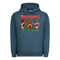 Pigment Midnight Navy it's the most wonderful time of the year Urban Hoodie - BarkalooDesign
