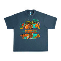 Midnight Navy pumpkin nurse Urban Heavy Tee - NancyCooperArtShop