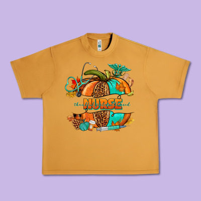 Pumpkin Nurse Urban Heavy Tee Designed By Nancycooperartshop