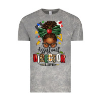 Cloud Rock assistant director life afro messy bun Vintage Tee - texasbilliewilder