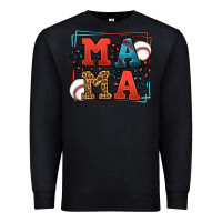 Black leopard baseball mama Mother's Day Premium Sweatshirt - LillyAllenDesigns