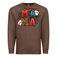 Chestnut leopard baseball mama Mother's Day Premium Sweatshirt - LillyAllenDesigns