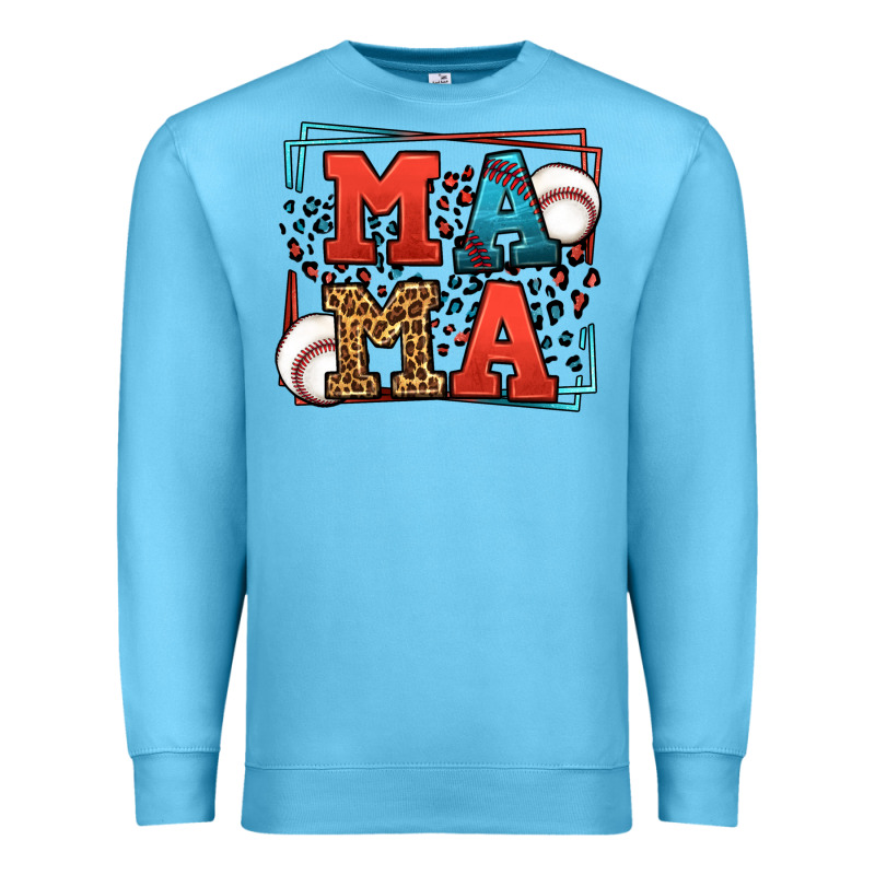 Leopard Baseball Mama Mother's Day Premium Sweatshirt by LillyAllenDesigns | Teevron
