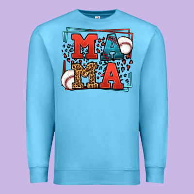 Leopard Baseball Mama Mother's Day Premium Sweatshirt Designed By Lillyallendesigns