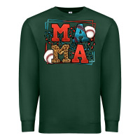 Sports Green leopard baseball mama Mother's Day Premium Sweatshirt - LillyAllenDesigns