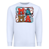 White leopard baseball mama Mother's Day Premium Sweatshirt - LillyAllenDesigns