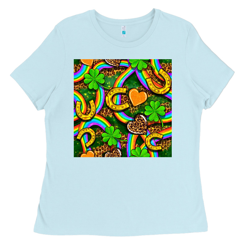St. Patricks Rainbow Seamless Ladies Tee by BundleAndBundleShop | Teevron