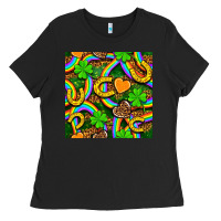 Black St. Patricks rainbow seamless Ladies Tee - BundleAndBundleShop