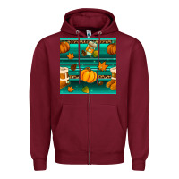 Burgundy autumn seamless pattern Zipper Hoodie - BundleAndBundleShop