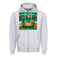 Heather Grey autumn seamless pattern Zipper Hoodie - BundleAndBundleShop