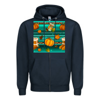 Navy autumn seamless pattern Zipper Hoodie - BundleAndBundleShop