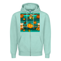 Seafoam autumn seamless pattern Zipper Hoodie - BundleAndBundleShop