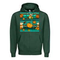 Sports Green autumn seamless pattern Zipper Hoodie - BundleAndBundleShop