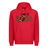 Red class of 2024 american football Premium Hoodie - RanaPortraitStore