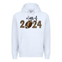 White class of 2024 american football Premium Hoodie - RanaPortraitStore