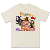 Bone Happy Hallothanksmas Farm Animal Premium Tee - BundleAndBundleShop
