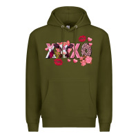 Army Green Xoxo Baby Cow Valentine's Day Premium Hoodie - FaDigitalArtStudio