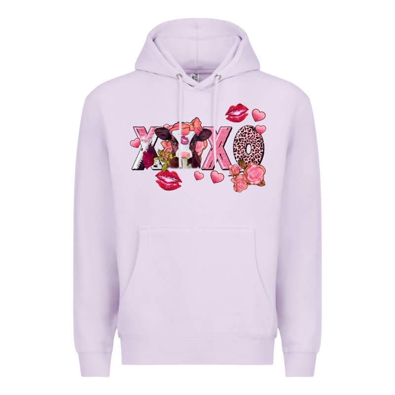 Xoxo Baby Cow Valentine's Day Premium Hoodie by FaDigitalArtStudio | Teevron