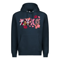 Navy Xoxo Baby Cow Valentine's Day Premium Hoodie - FaDigitalArtStudio