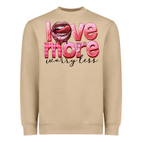 Mushroom Love more worry less Heavyweight Sweatshirt - FaDigitalArtStudio