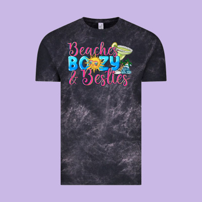 Beaches Boozy Besties Summer Vintage Tee Designed By Nancycooperartshop