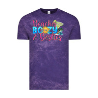 Cloud Purple Beaches boozy besties Summer Vintage Tee - NancyCooperArtShop