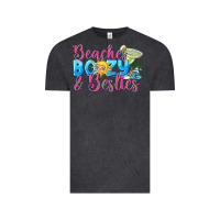 Vintage Black Beaches boozy besties Summer Vintage Tee - NancyCooperArtShop