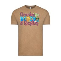Vintage Coffee Beaches boozy besties Summer Vintage Tee - NancyCooperArtShop