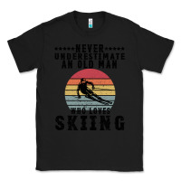 Black Never Underestimate An Old Man Who Loves Skiing Classic Tee - Bettercallsaul