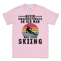 Bubblegum Pink Never Underestimate An Old Man Who Loves Skiing Classic Tee - Bettercallsaul