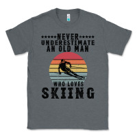 Charcoal Heather Never Underestimate An Old Man Who Loves Skiing Classic Tee - Bettercallsaul