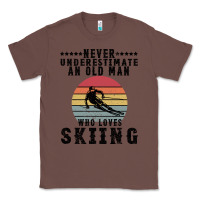 Chestnut Never Underestimate An Old Man Who Loves Skiing Classic Tee - Bettercallsaul