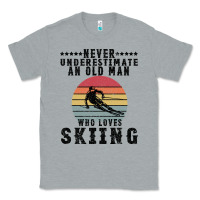 Heather Grey Never Underestimate An Old Man Who Loves Skiing Classic Tee - Bettercallsaul