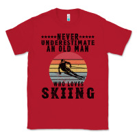 Red Never Underestimate An Old Man Who Loves Skiing Classic Tee - Bettercallsaul